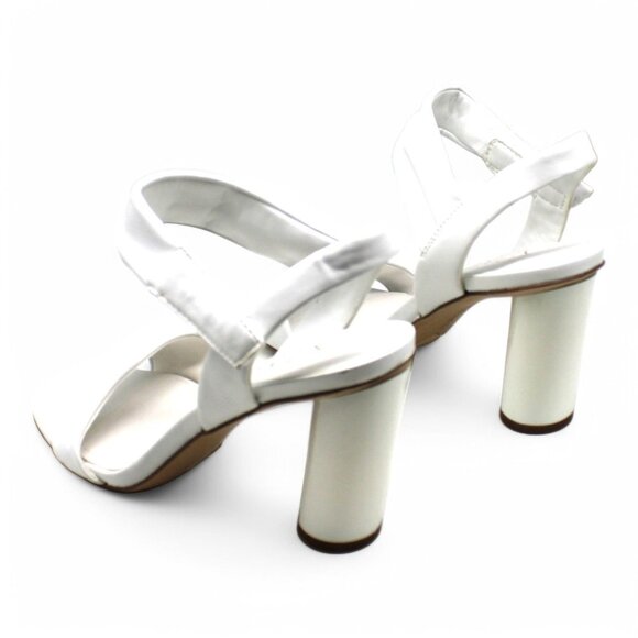 Franco Sarto Osmina Ankle Strap Sandals - White Faux Leather - Picture 7 of 8
